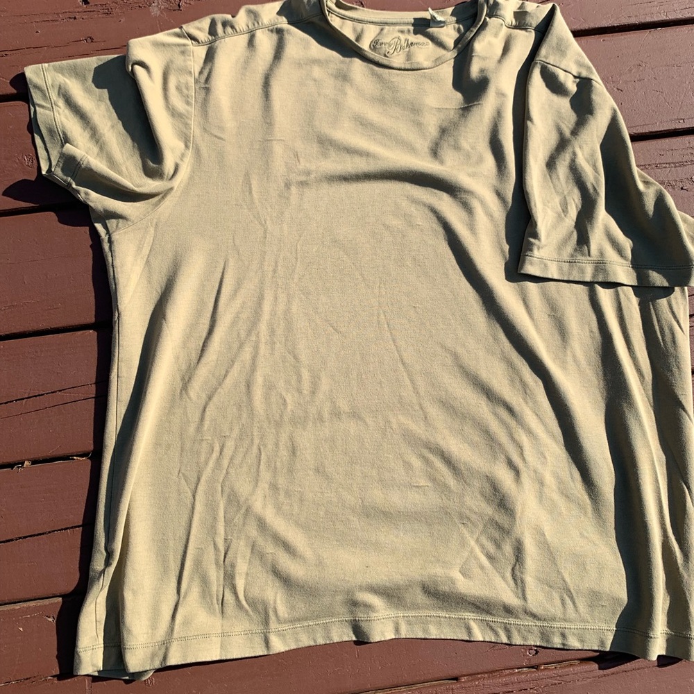 ‘🌵’Tommy Bahama Tan Short Sleeve Pima Cotton  XXL